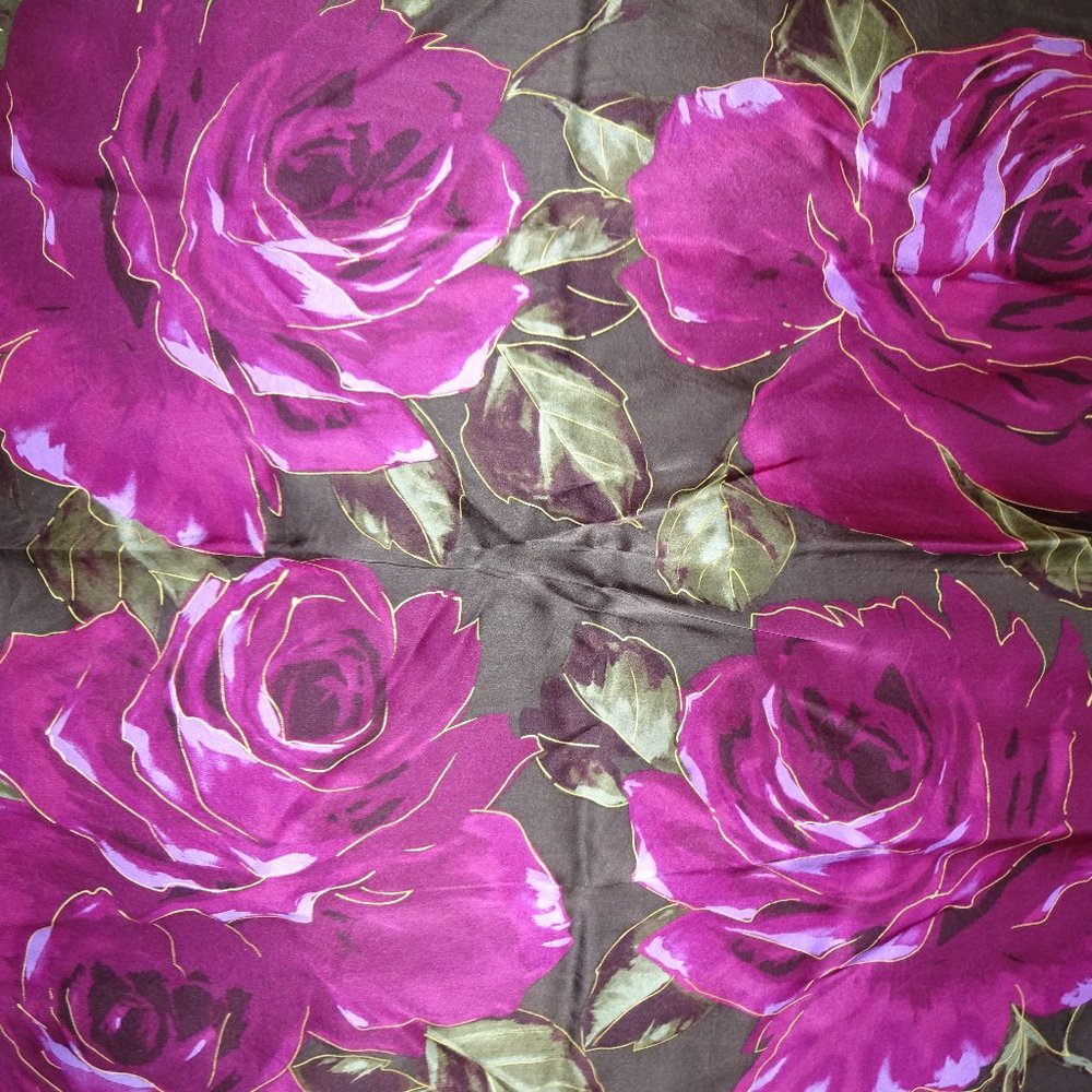 Womens Liz Claiborne Roses Scarf 30" Square